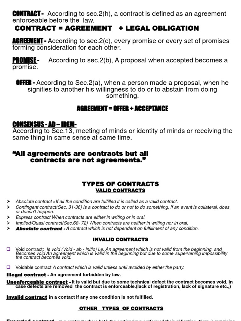 Contract Act PDF Guarantee Law Of Agency