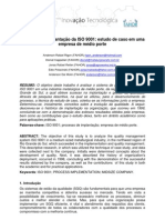 2011 Processo Implantacao ISO9001 Empresa Medio Porte