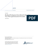 Biodiesel Production From Mixed Culture Algae via a Wet Lipid Ext