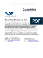 Pressemitteilung vom Berliner Wassertisch vom 13. April 2013