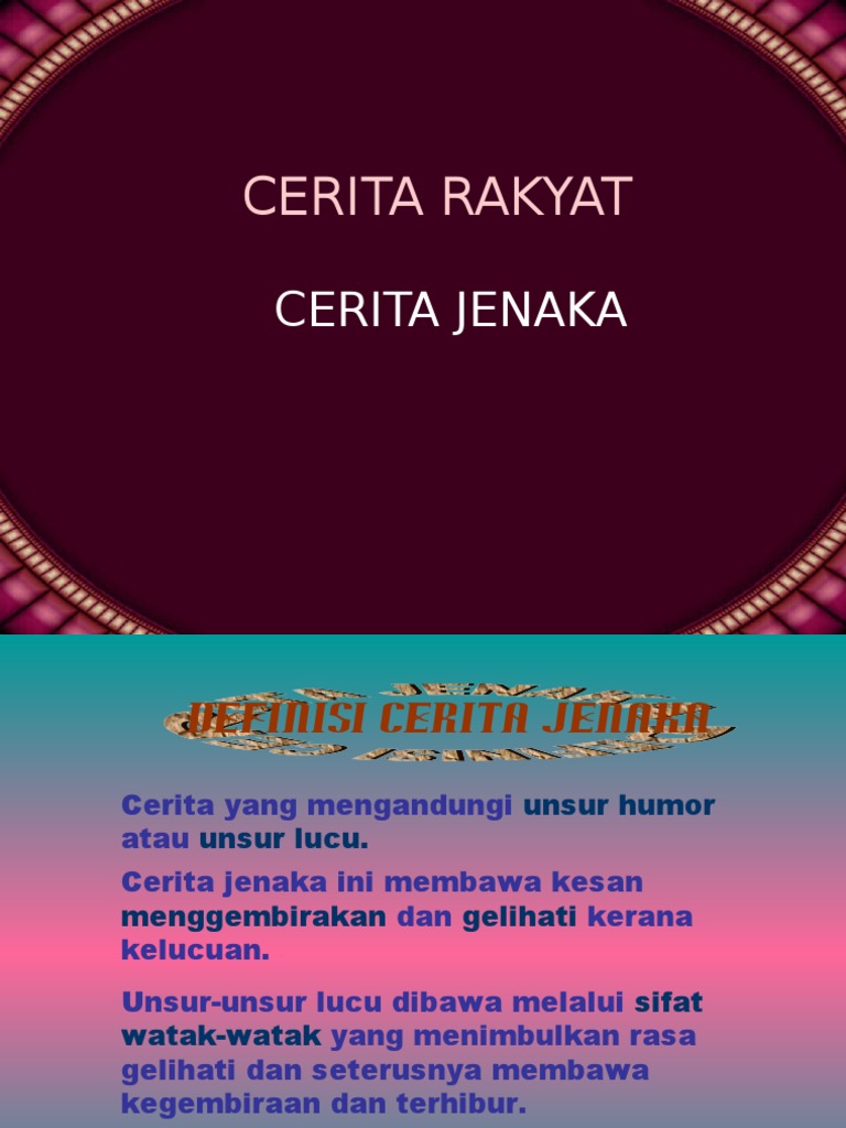 Fungsi dan Ciri Cerita Jenaka Melayu | PDF