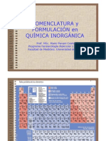 Nomenclatura y Formulacion en Quimica Inorganica