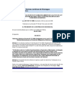 Redhum Nic Gobierno de Nicaragua Reforma Al Reglamento 53 -2000