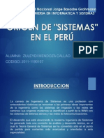 Origen Sistemas Perú Ingeniería Informática