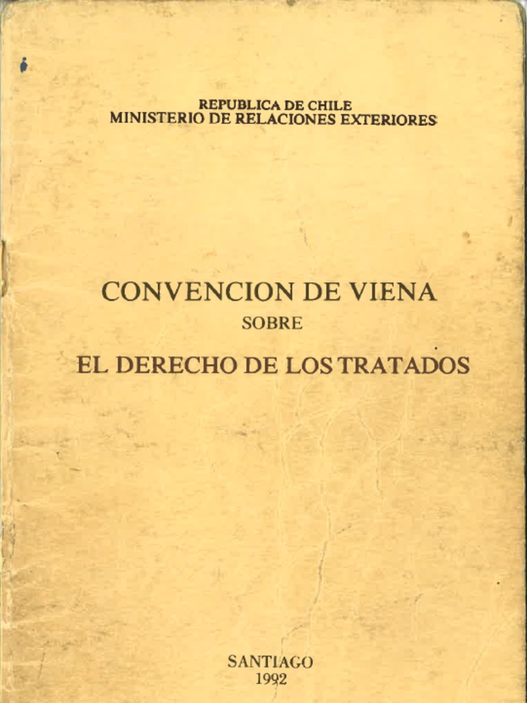 Libro Convención de Viena Sobre El Derecho de Los Tratados | PDF