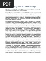 Download Practice Essay - Role of Lenin in Bolshevik consolidation of Power by James Pham SN138293978 doc pdf
