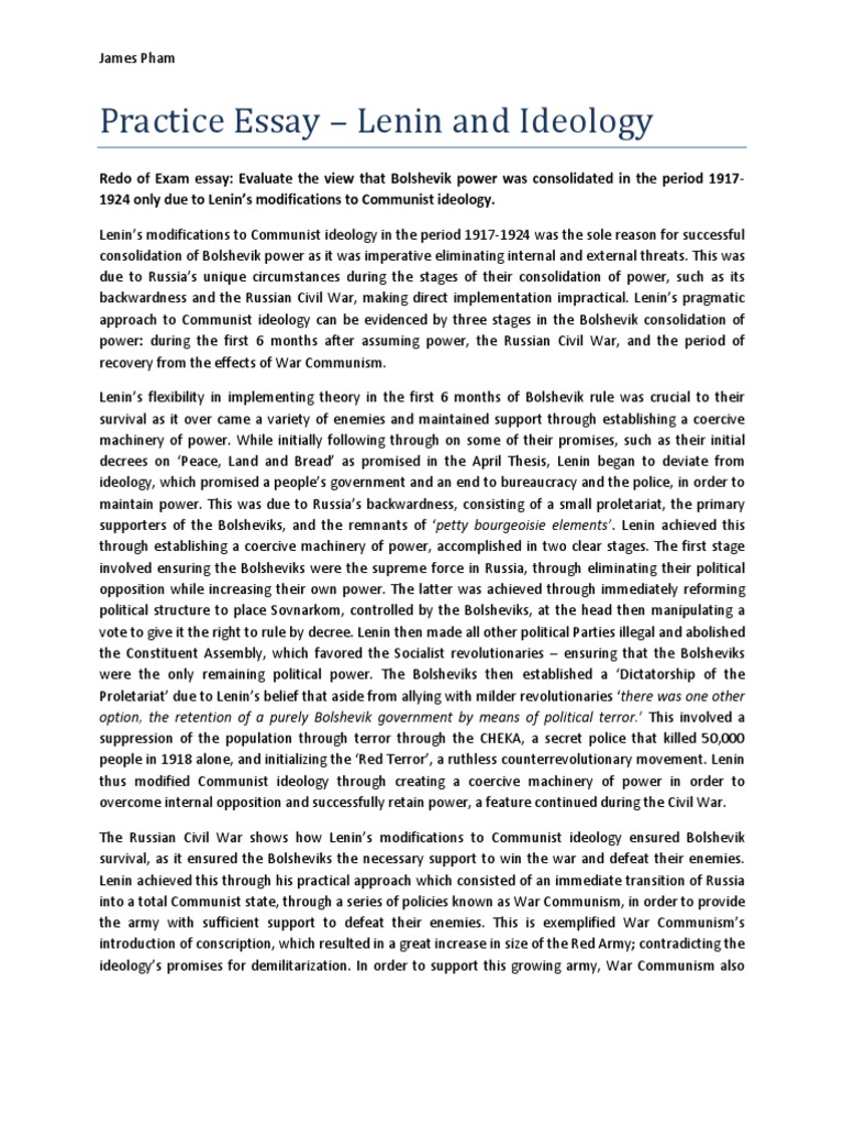 vladimir lenin essay