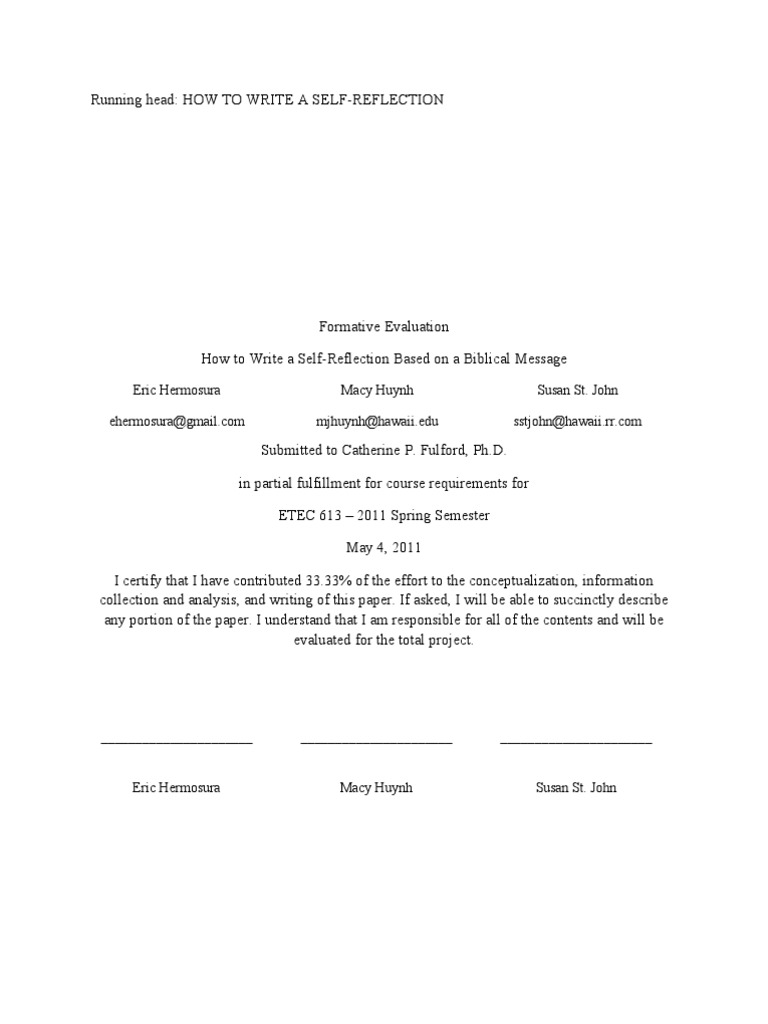 Writing a Spiritual Self-Reflection Guide | PDF | Multiple Choice ...