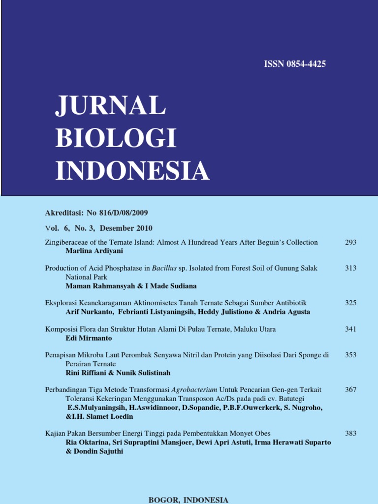 Jurnal Biologi Indonesia