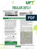 Prova Vestibular 2013.1 - 1 Etapa MANHÃ