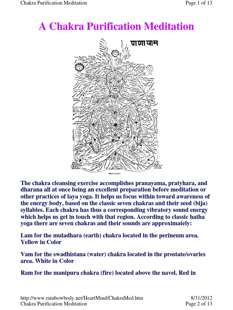 Chakra Purification Meditation Guide | PDF | Chakra | Yoga