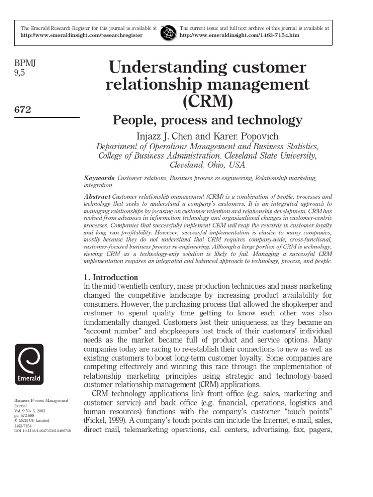 Effective Customer Relationship Management | PDF | Customer ...