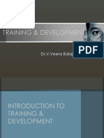 Training & Development: Dr.V.Veera Balaji Kumar