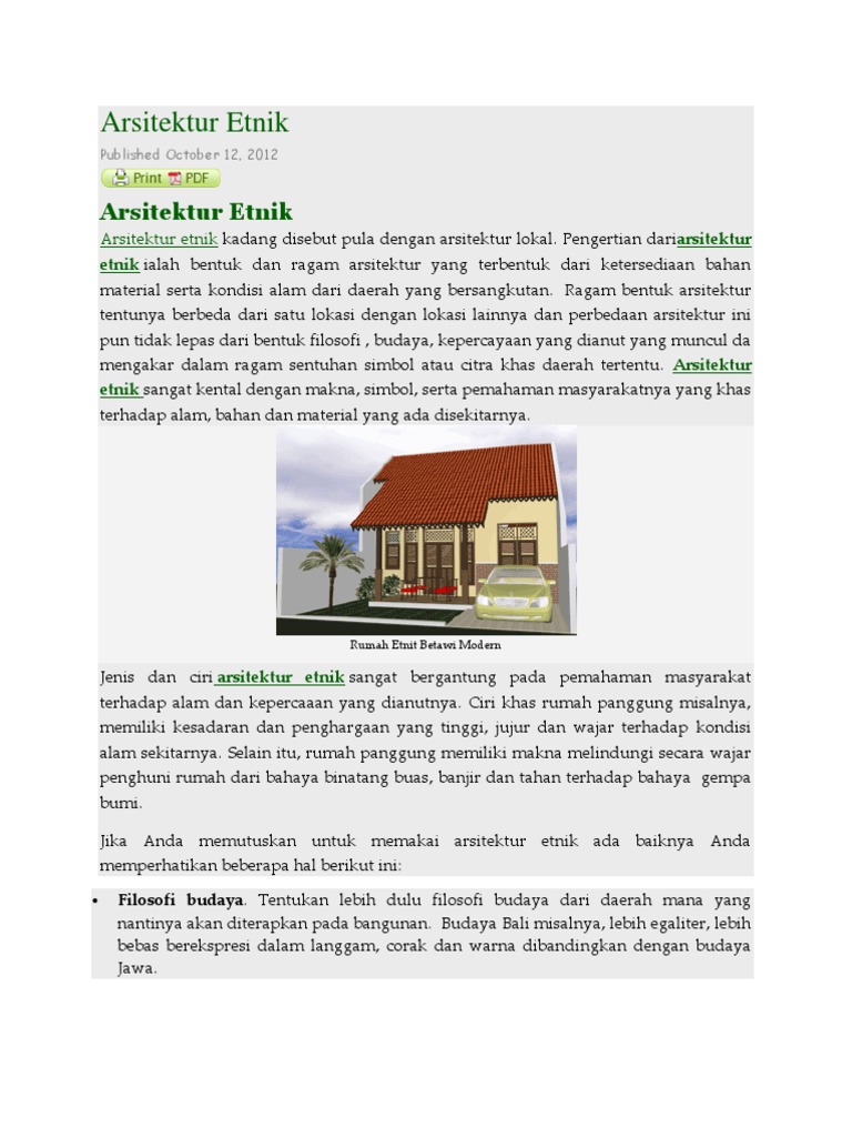 Arsitektur Etnik