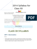 NEET Syllabus Class XII