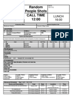 Call Sheet 1