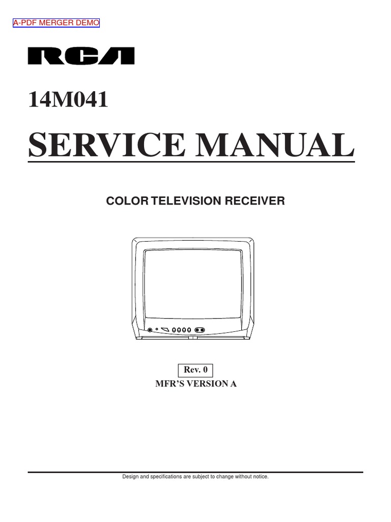 RCA CRT TV Service Manual | PDF | Vacuum Tube | Electrical Connector