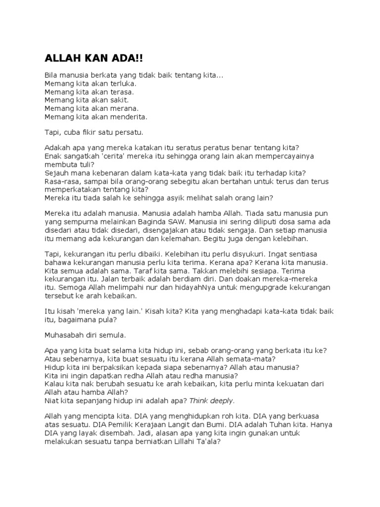 Allah Kan Ada Pdf