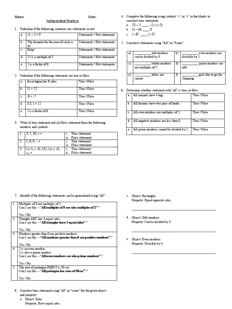 Form 4 Mathematical Reasoning Practice | PDF | Prime Number | Area