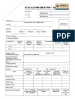 Master of Business Administration - 2013: Cat Reg No Form No: Interview Date Interview Centre