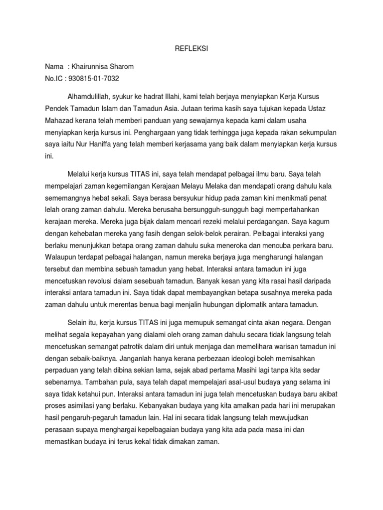 Refleksi Titas