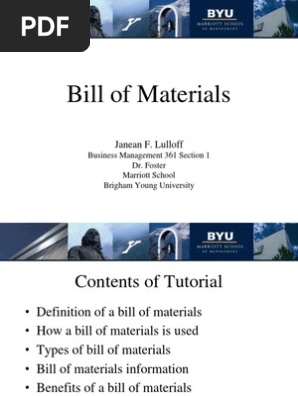 Bill of Materials