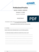 Professional Practice: ADA200 / ADIB200 / ADIBM200 Semester 1 / 2 2010