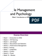 People Management and Psychology: Week 1 Introduction To HRM