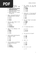 Soalan Peperiksaan Matematik Tingkatan 1 Kertas 1