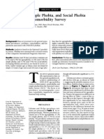 Agorphobia, Simple Phobia, and Social Phobia in The National Comorbidity Survey