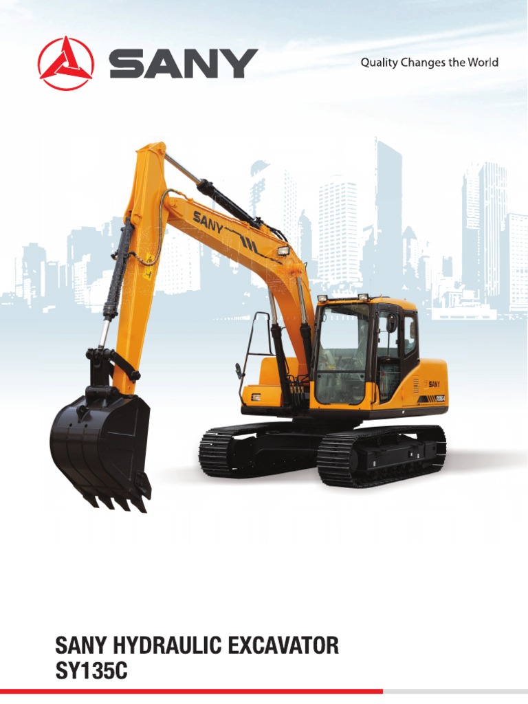 Sany Excavators SY135C PDF Engines Efficient Energy Use