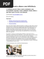 Bullying contra alunos com deficiência