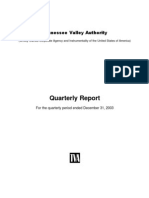 Tennessee Valley Authority Quarterly Report