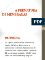 Ruptura Prematura de Membranas