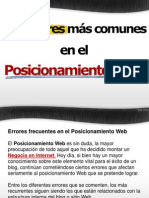 Los Errores Mas Comunes en El Posicionamiento Web. No Los Cometas!!