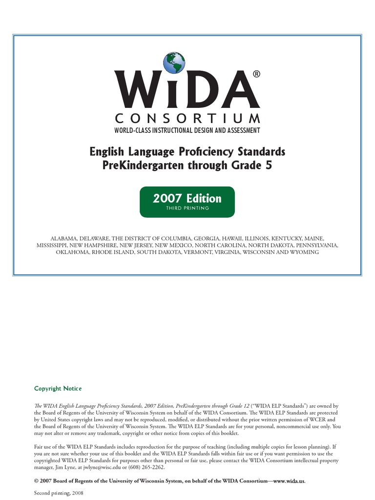 Wida Standards Grades Prek-5 | PDF | Semantics | Books