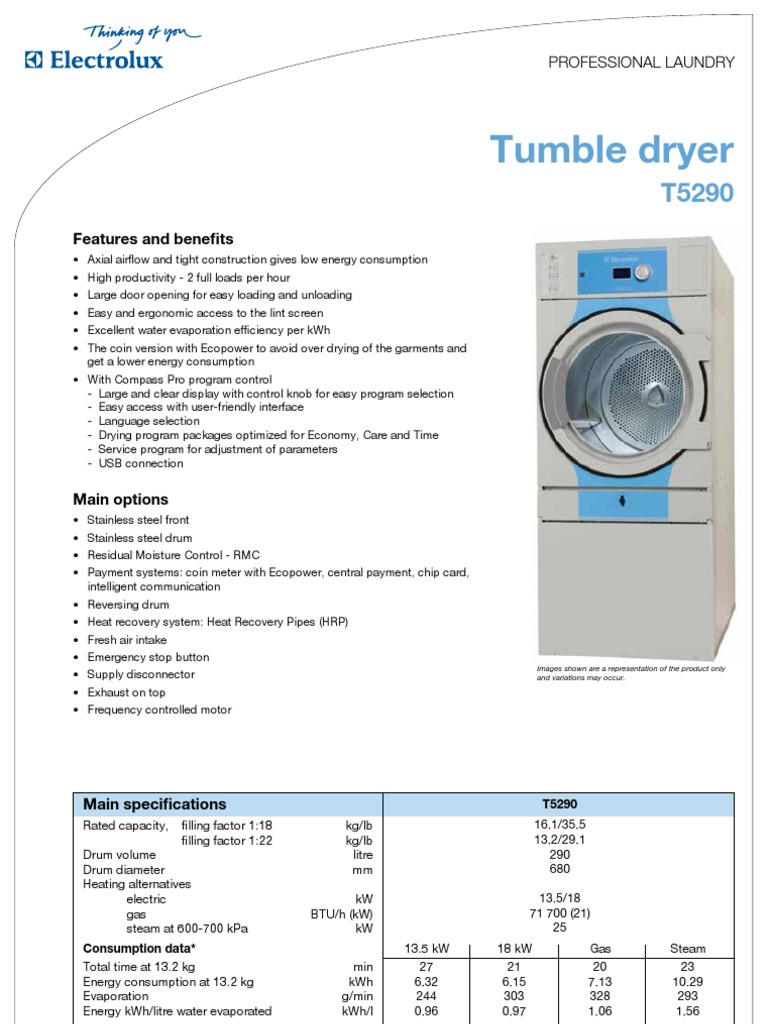 Tumble Dryer Features and Benefits PDF Clothes Dryer Kilowatt Hour