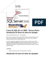 Curso de SQL Server 2008 - Tercera Parte Instalación de Bases de datos de ejemplo