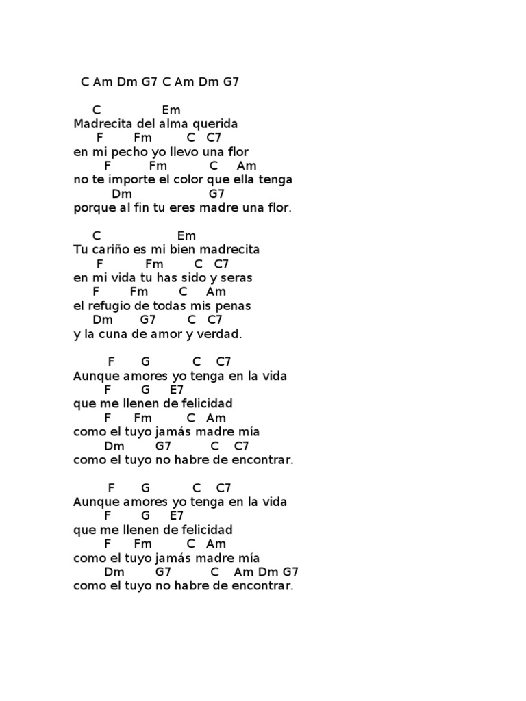 Madrecita Jose Jose Acordes