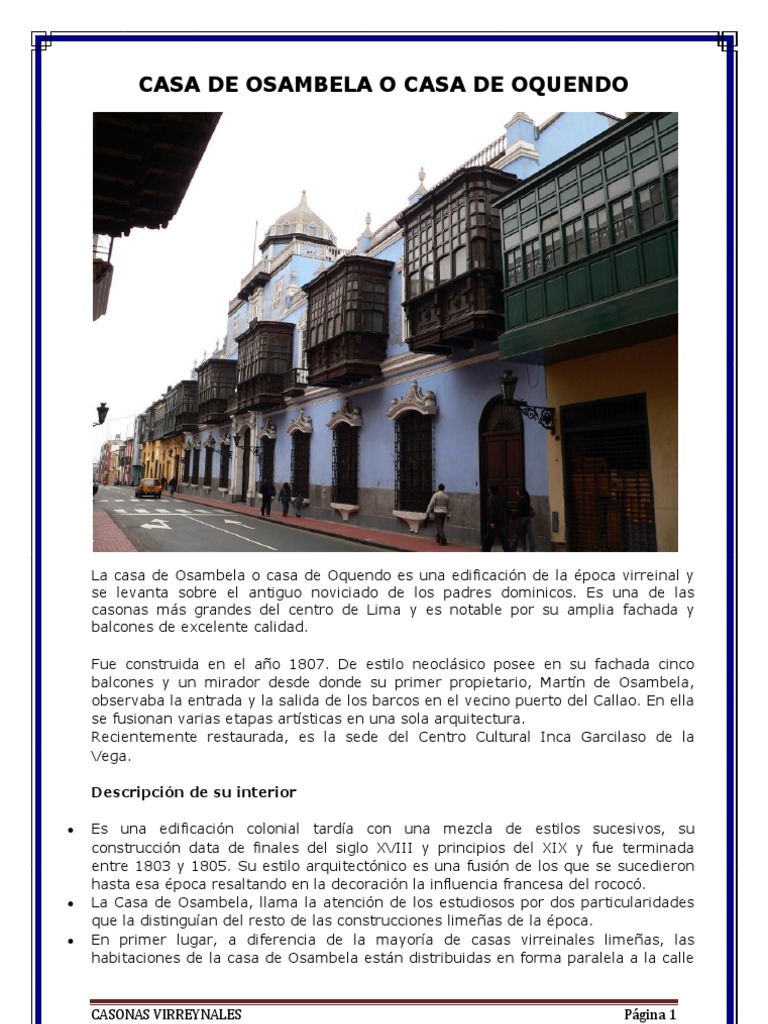 Casa De Osambela O Casa De Oquendo: Descripción de su interior