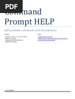 Command Prompt HELP: (All Available Commands With Descriptions)