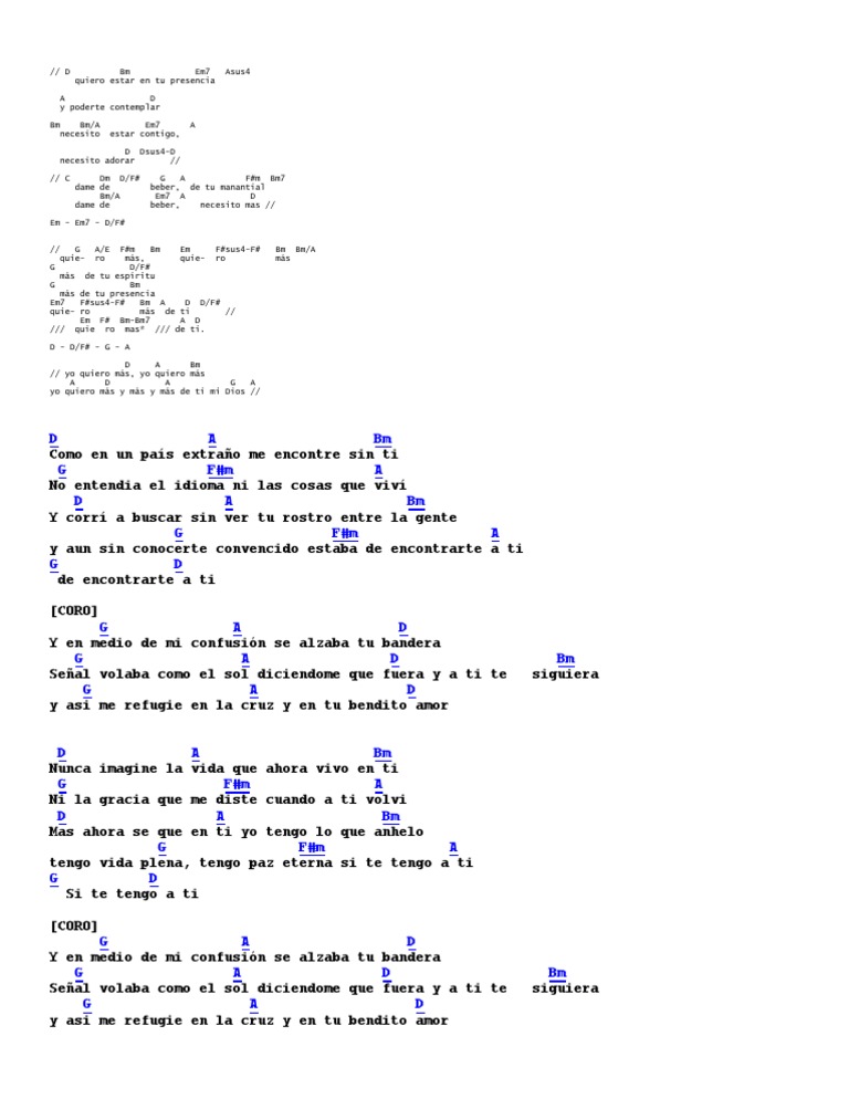 Quiero Estar en Tu Presencia Acordes