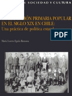 Libro. Egaña, Maria Loreto. La Educación Popular en El Siglo XIX en Chile... 2000. MC0018120