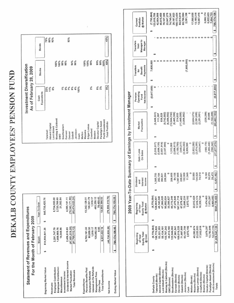 Pension Statement Feb 2009 | PDF