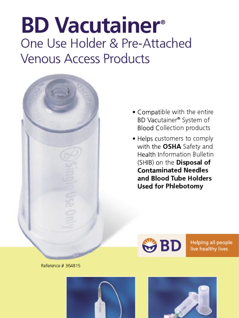 VS7189 BD Vacutainer One Use Holder Medical Specialties Clinical Medicine