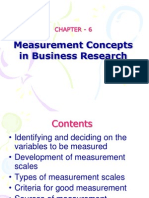 Measurement Concepts in Business Research: Chapter - 6