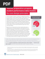 Teacher Preparation Program Student Performance Data Models