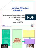 Fire Resistive Materials: Adhesion