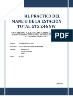 Manual Práctico Del Manejo de La Estación Total GTS 246 NW