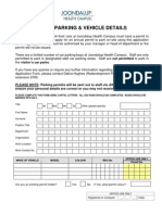 Staff Parking & Vehicle Details Form